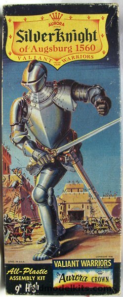 Aurora 1/8 Silver Knight of Augsburg 1560 'Valiant Warriors' - Crown Issue, K1-98 plastic model kit